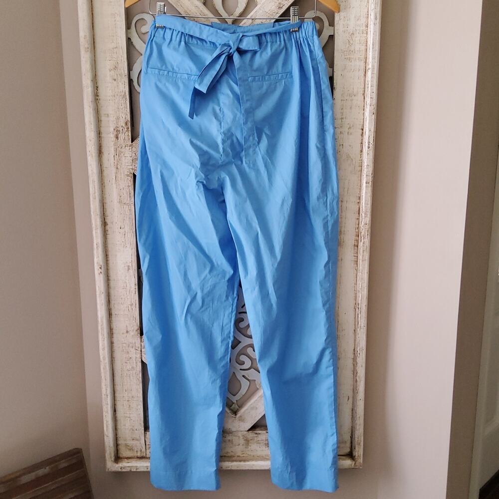 Nicholas Women's Taron Cotton High Waisted Button Fly Pants in Blue 6 - Picture 6 of 10